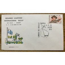 URUGUAY 1971 BOY SCOUTS SOBRE CON MATASELLO ESPECIAL SCOUT